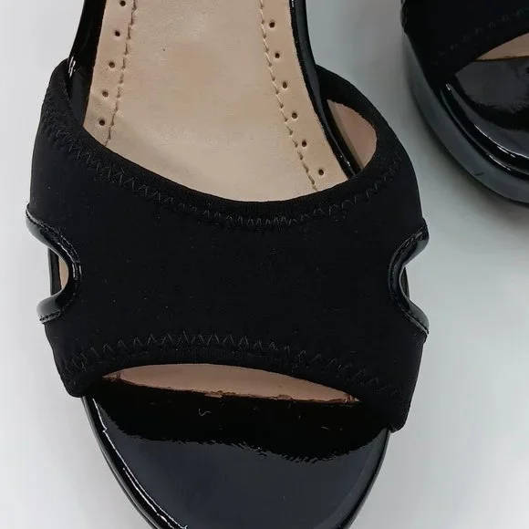 ADRIENNE VITTADINI BLACK PLATFORM SANDALS SIZE 7.5M - Picture 12 of 16